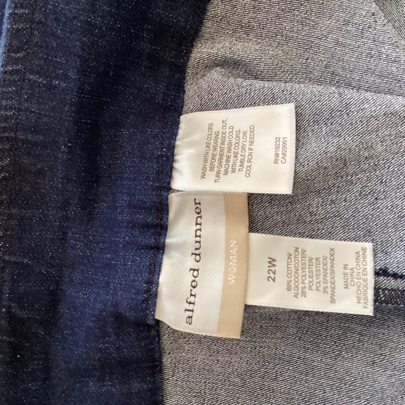 Alfred Dunner plus size pull on stretch jeans size 22W - Picture 4 of 4